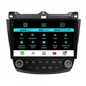 Navigation for Honda Accord VII (2003 - 2008), 10 Inch, 2Gb Ram, 32Gb Storage, Carplay - NAVHN102WCA