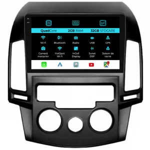 Navigation for Hyundai I30, (2007-2012), 9Inch, 2Gb Ram, 32Gb Storage, Carplay, Manual Climate Control - NAVHY92TRC