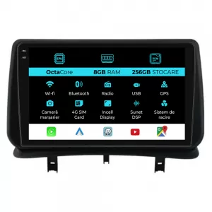 Navigation for Renault Clio 3 (2005-2014), 9 Inch, 8Gb RAM, 256Gb Storage, Carplay - NAVRN98HTK