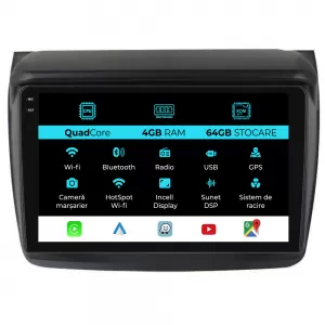 Navigation for Mitsubishi Pajero Sport (2006-2013), QuadCore, 9 Inch, 4Gb Ram, 64Gb Storage, Carplay. - NAVMS94CXV