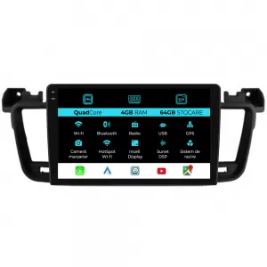 Navigation for Peugeot 508, (2010-2018), QuadCore, 9Inch, 4Gb Ram, 64Gb Storage, Carplay - NAVPG94NRR