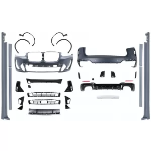 image-70-Kit carrozzeria per BMW X3 G01 LCI 2022-2023 Paraurti M Design Passaruota Minigonne laterali