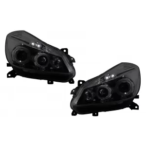 Phares Angel Eyes pour Renault Clio III 2005-2009 Chromé Headlights-image-6127977