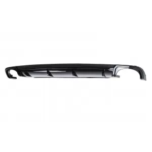 Diffusore paraurti posteriore per Audi A4 B9 8W 16-18 Scarico Punte Sedan Avant RS4 Look-image-6277867