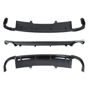 Diffusore paraurti posteriore per Audi A4 B9 8W 16-18 Scarico Punte Sedan Avant RS4 Look-image-6277869