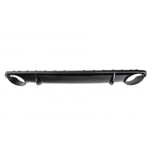 Stoßstange Diffusor Endrohre für  Audi A4 B8 Limousine Avant 2007–2011 RS4-Look Schwarz-image-6277419