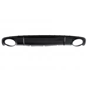 Paraurti Diffuser Terminali Scarico per Audi A4 B8 B8.5 Limousine Avant Facelift 2012-2015 RS4 Design Nero-image-6277406
