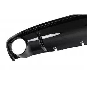 Paraurti Diffuser Terminali Scarico per Audi A4 B8 B8.5 Limousine Avant Facelift 2012-2015 RS4 Design Nero-image-6277407