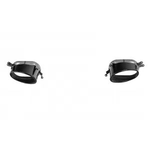 Paraurti Diffuser Terminali Scarico per Audi A4 B8 B8.5 Limousine Avant Facelift 2012-2015 RS4 Design Nero-image-6277412