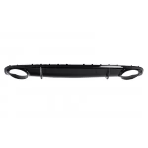 Paraurti Diffuser Terminali Scarico per Audi A4 B8 B8.5 Limousine Avant Facelift 2012-2015 RS4 Design Nero-image-6277417