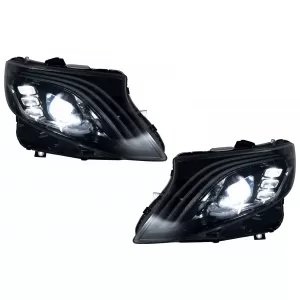 LED-Scheinwerfer für Mercedes V-Klasse W447 Vito 14–2024 Dynamisches Blinker Schwarz-image-6164822