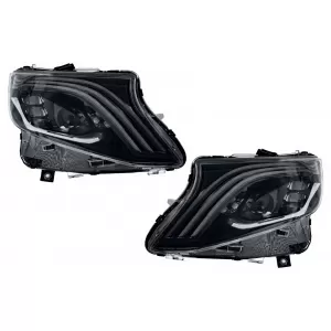 LED-Scheinwerfer für Mercedes V-Klasse W447 Vito 14–2024 Dynamisches Blinker Schwarz-image-6164829