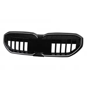Grila Centrala cu LED compatibil cu BMW Seria 5 G60 G61 (2023-) Negru Lucios-image-6260156
