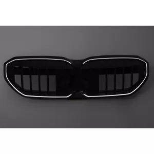 Grila Centrala cu LED compatibil cu BMW Seria 5 G60 G61 (2023-) Negru Lucios-image-6260162