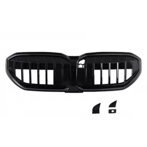 Grila Centrala cu LED compatibil cu BMW Seria 5 G60 G61 (2023-) Negru Lucios-image-6260170