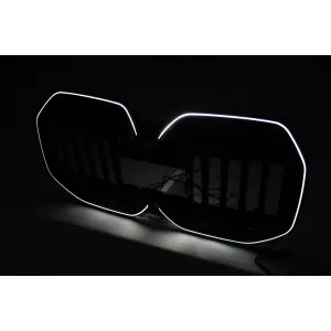 Grila Centrala cu LED compatibil cu BMW Seria 7 G70 (2022-) Negru Lucios-image-6260218