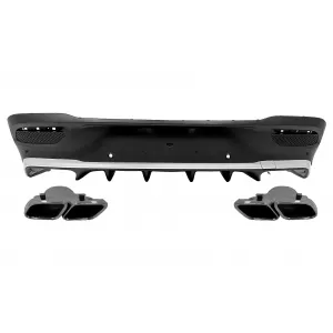 image-77-Rear Diffuser with Exhaust Muffler Tips suitable for Mercedes GLE Coupe C167 Sport Line (2019-2025)