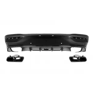 image-15-Rear Diffuser with Exhaust Muffler Tips suitable for Mercedes GLE Coupe C167 Sport Line (2019-2025)