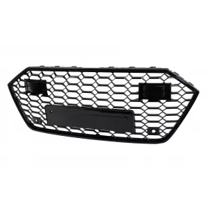 Kühlergrill für für Audi A7 4K8 2018- RS Design Wabengitter Schwarz Grille Gitter-image-6266257