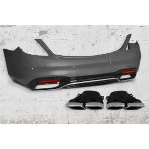 Kit Carrosserie pour Mercedes W222 Facelift 13-08.20 Échappement Pare-Choc S63 Look-image-6128144