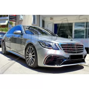 Kit Carrosserie pour Mercedes W222 Facelift 13-08.20 Échappement Pare-Choc S63 Look-image-6128147
