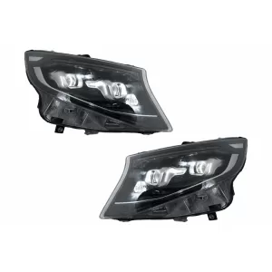 Faruri Full LED compatibil cu Mercedes V-Class W447 (2014-2023) Negru-image-6128118