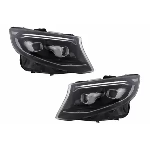Faruri Full LED compatibil cu Mercedes V-Class W447 (2014-2023) Negru-image-6128124