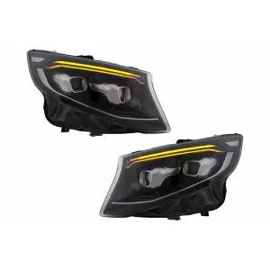 Faruri Full LED compatibil cu Mercedes V-Class W447 (2014-2023) Negru-image-6128127