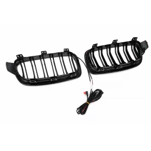 Grile Centrale Iluminate compatibil cu BMW Seria 3 F30 F31 (2011-2019) Negru M Design-image-6330085