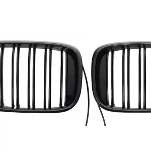Grilles pour BMW X3 G01 11.2017+ X4 G02 02.2018+ Double rayure M Look Noir brillant-image-6330114