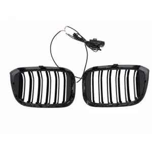 Grilles pour BMW X3 G01 11.2017+ X4 G02 02.2018+ Double rayure M Look Noir brillant-image-6330117