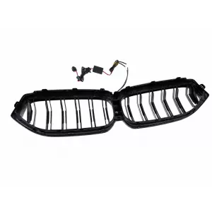 Grila Centrala Iluminata compatibil cu BMW 6 Series G32 GT LCI (2020-2023) Negru Lucios M Design-image-6330109