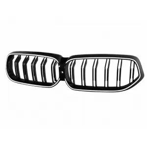 Grila Centrala Iluminata compatibil cu BMW 6 Series G32 GT LCI (2020-2023) Negru Lucios M Design-image-6330113
