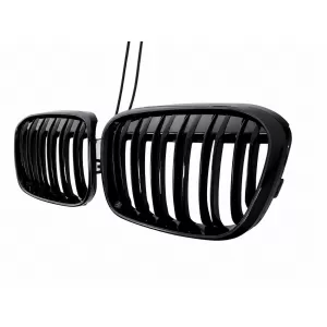 Grila Centrala Iluminata compatibil cu BMW X1 F48 Pre-LCI X1L F49 (06.2015-2019) Negru Lucios M Design-image-6330091