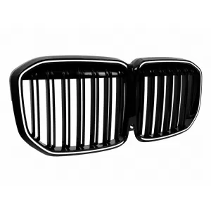Grila Centrala Iluminata compatibil cu BMW X7 G07 (2018-2022) Negru Lucios M Design-image-6330096