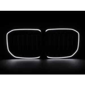 Grila Centrala Iluminata compatibil cu BMW X7 G07 (2018-2022) Negru Lucios M Design-image-6330098
