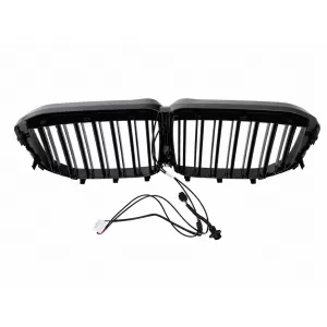 Grila Centrala Iluminata compatibil cu BMW X7 G07 (2018-2022) Negru Lucios M Design-image-6330100