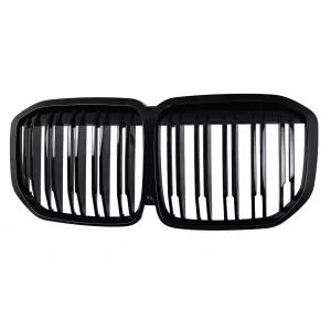 image-42-Central Kidney Grille suitable for BMW X7 G07 (2018-2022) Double Stripe Piano Black