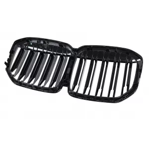 Central Kidney Grille suitable for BMW X7 G07 (2018-2022) Double Stripe Piano Black