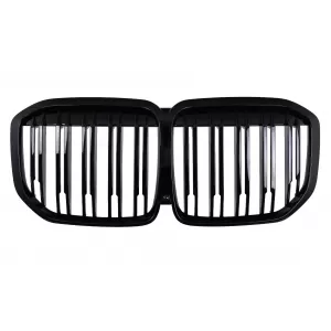 Central Kidney Grille suitable for BMW X7 G07 (2018-2022) Double Stripe Piano Black