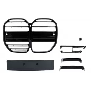 image-46-Central Kidney Grilles suitable for BMW 4 Series G22 Coupe G23 Cabrio (2020-Up) Black