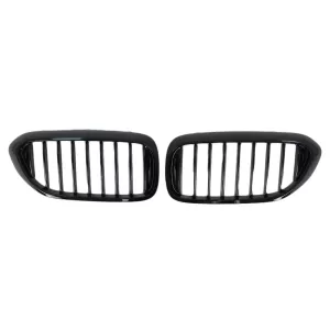 Central Kidney Grilles suitable for BMW 5 Series G30 G31 Sedan Touring (2017-2019) Piano Black-image-6337842
