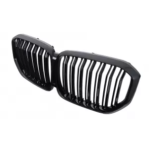 Griglie Renali Centrali per BMW X5 G05 2018-2022 Doppio Banda M Look Nero Lucido-image-6239481