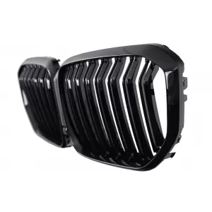 Griglie Renali Centrali per BMW X5 G05 2018-2022 Doppio Banda M Look Nero Lucido-image-6239485