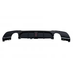 Stoßstange Diffusor mit LED für BMW 3er E90 E91 M Design 2 Auslässe Luftdiffusor-image-6165609