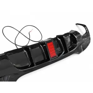 Difusor Parachoques con LED para BMW Serie 3 E90 E91 2004-2012 2 Salidas dobles-image-6350495