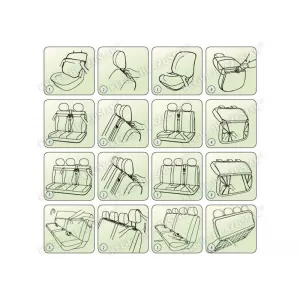 Kegel Apollo series upholstery suitable for front double seat, black with gray