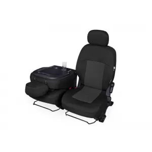Kegel Tailor Made upholstery suitable for two individual seats on Peugeot Partner, Citroen Berlingo 2008-2019, black with pattern