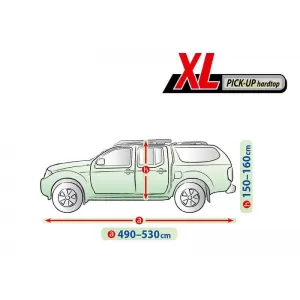 Kegel Mobile series cover size XL gray suitable for Pick UP with hard top, 490-530x150-160cm