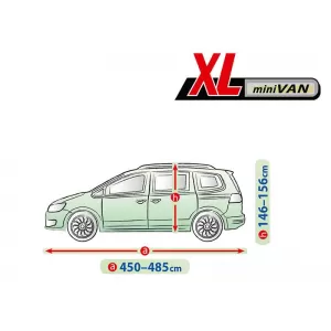 Kegel Mobile series cover size XL gray suitable for Mini Van, 450-485x146-156cm